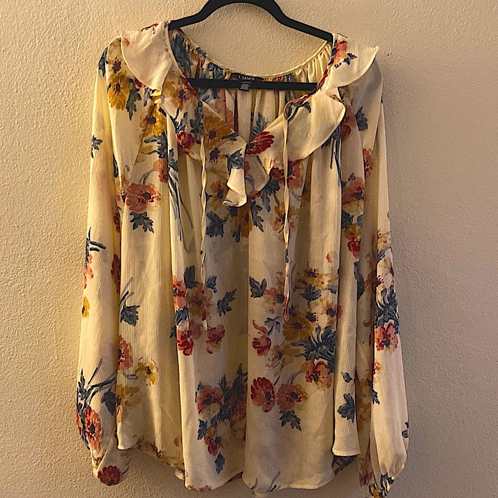Floral cream Chaps blouse